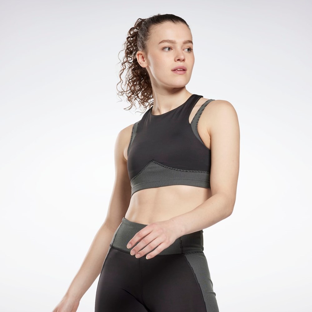 Reebok Studio Layered Bra Top Negras | 46KOBJERH