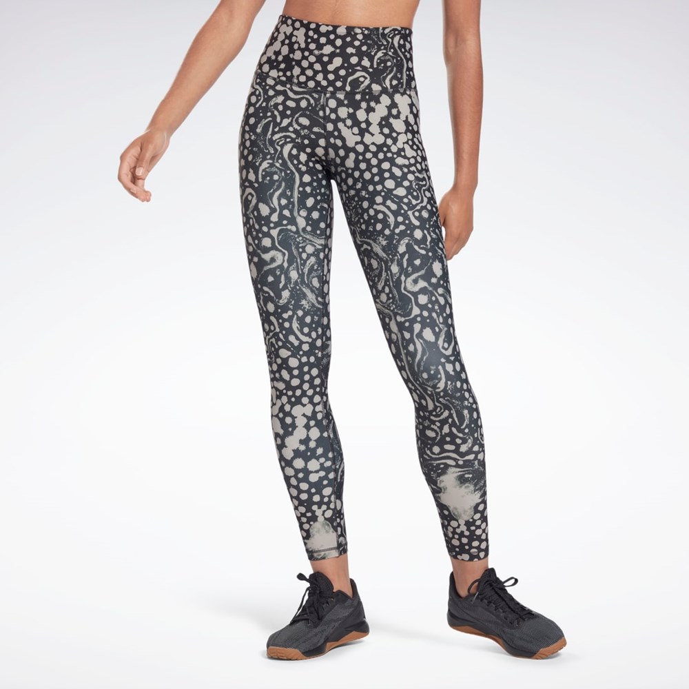 Reebok Studio Lux HR 2.0 Modern Safari Tights Negras | 35OREMQZT