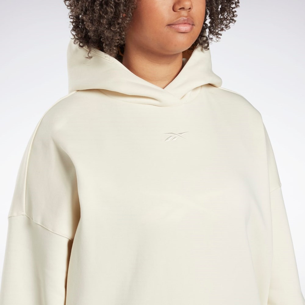 Reebok Studio Recycled Oversize Hoodie (Plus Size) Blancas | 29LUHNIQM