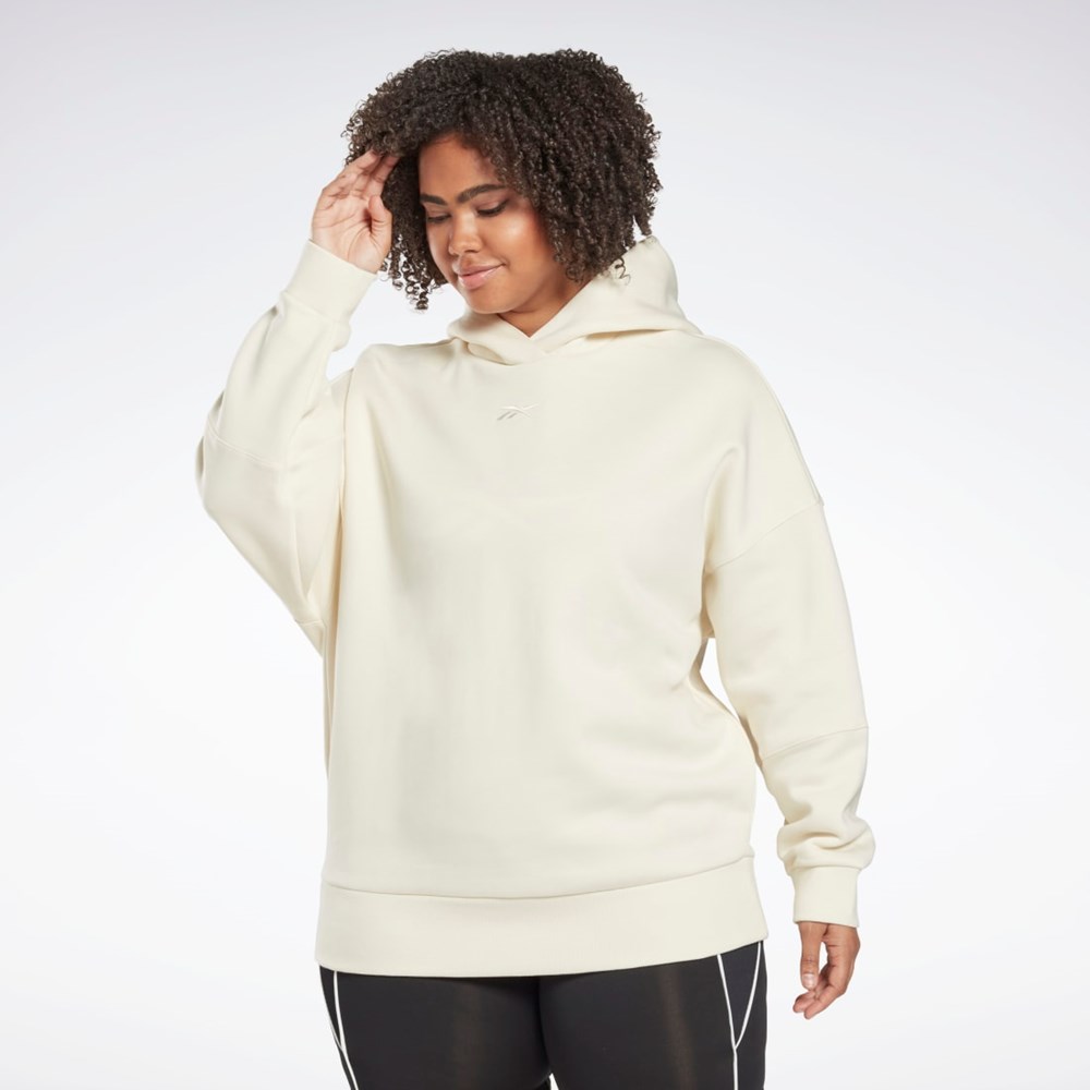 Reebok Studio Recycled Oversize Hoodie (Plus Size) Blancas | 29LUHNIQM