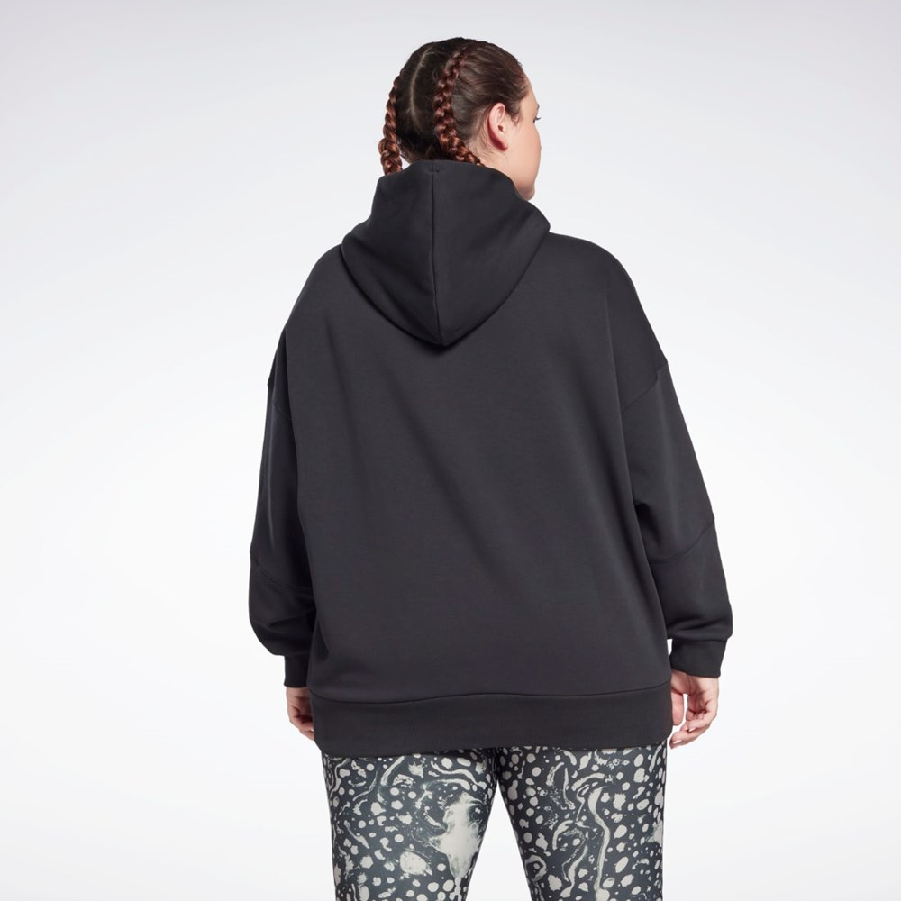 Reebok Studio Recycled Oversize Hoodie (Plus Size) Negras | 45ZAXIKWP