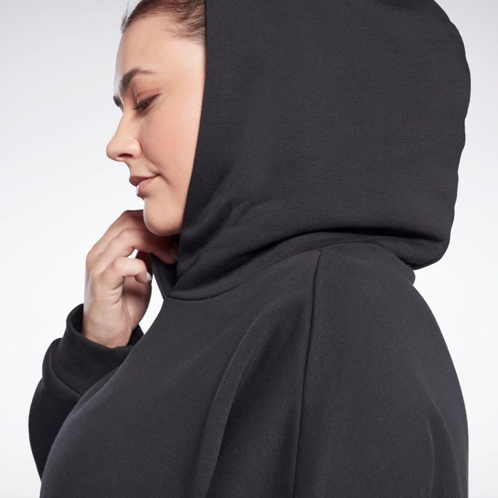 Reebok Studio Recycled Oversize Hoodie (Plus Size) Negras | 45ZAXIKWP