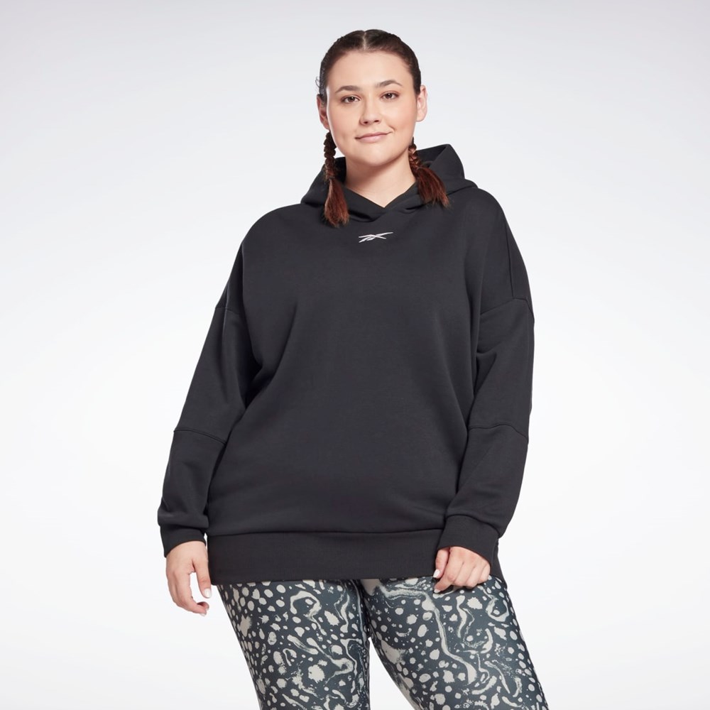 Reebok Studio Recycled Oversize Hoodie (Plus Size) Negras | 45ZAXIKWP
