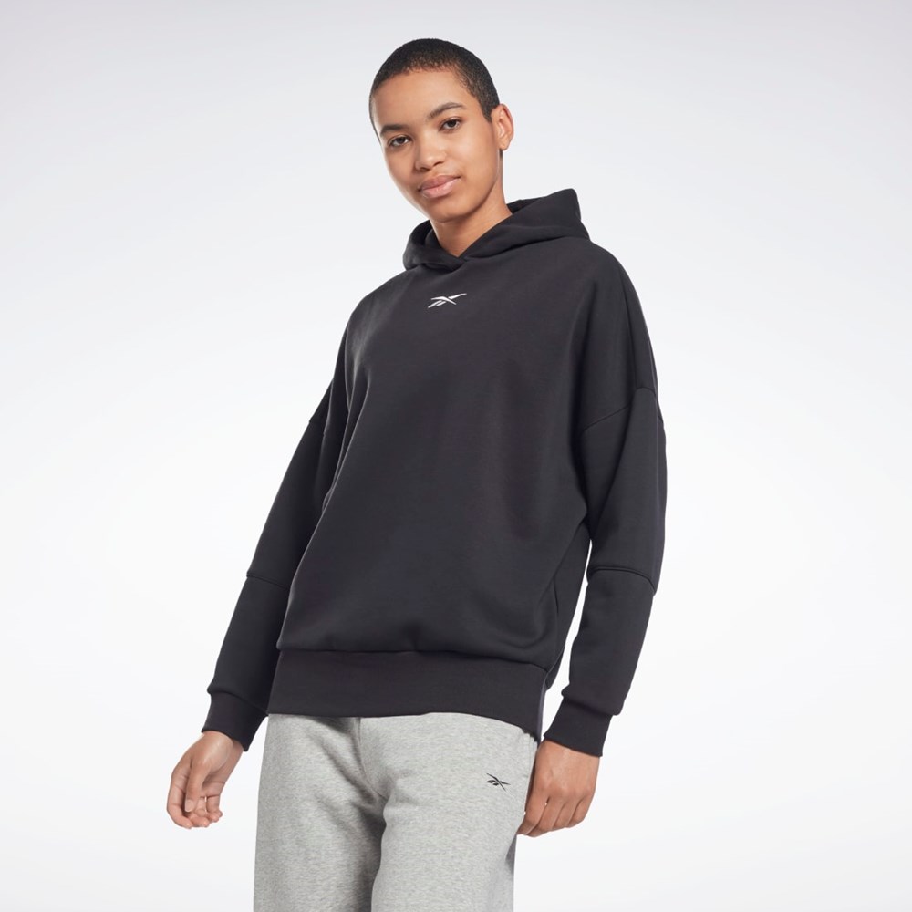 Reebok Studio Recycled Oversize Hoodie Negras | 14DFHGOEL