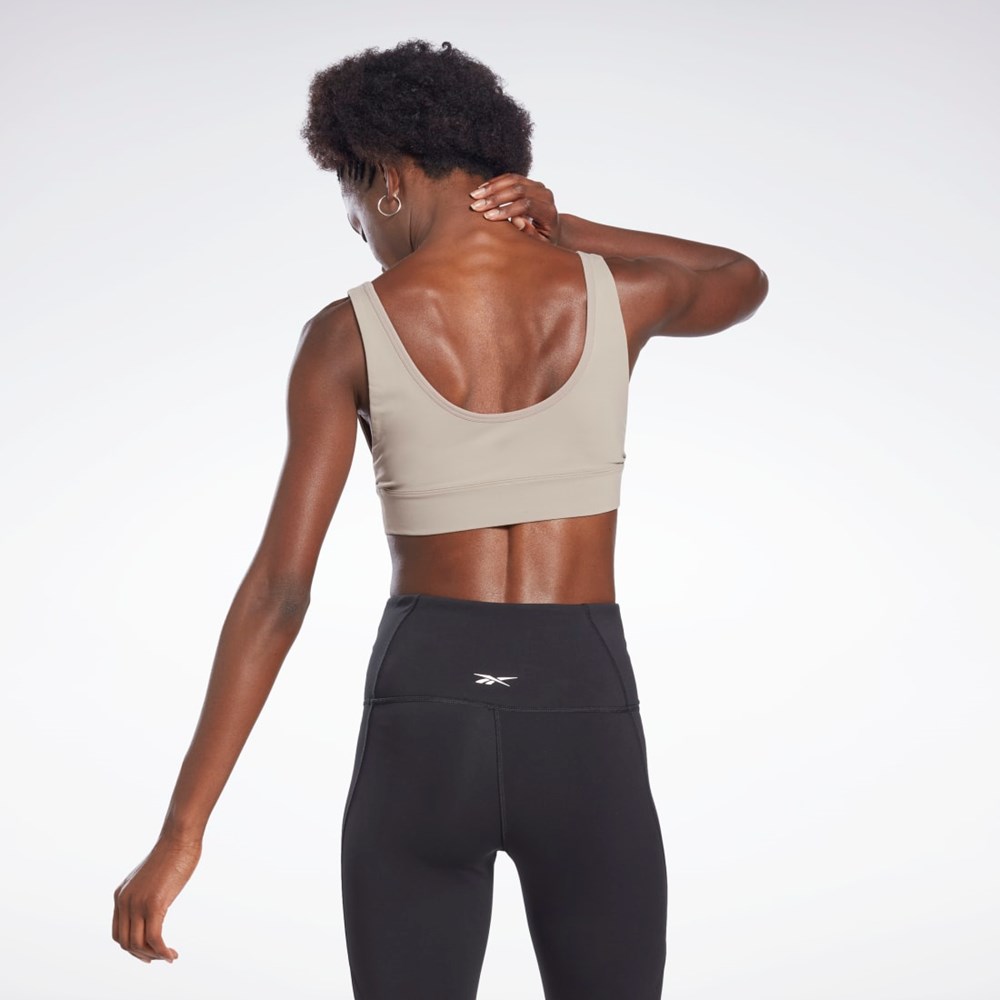 Reebok Studio Reebok Stripped Minimalist Bra Gris | 64NDWFUKL