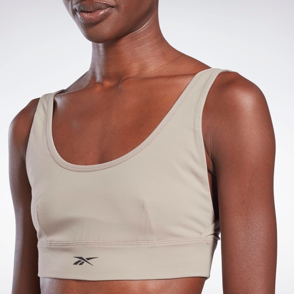 Reebok Studio Reebok Stripped Minimalist Bra Gris | 64NDWFUKL