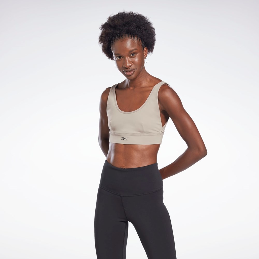 Reebok Studio Reebok Stripped Minimalist Bra Gris | 64NDWFUKL