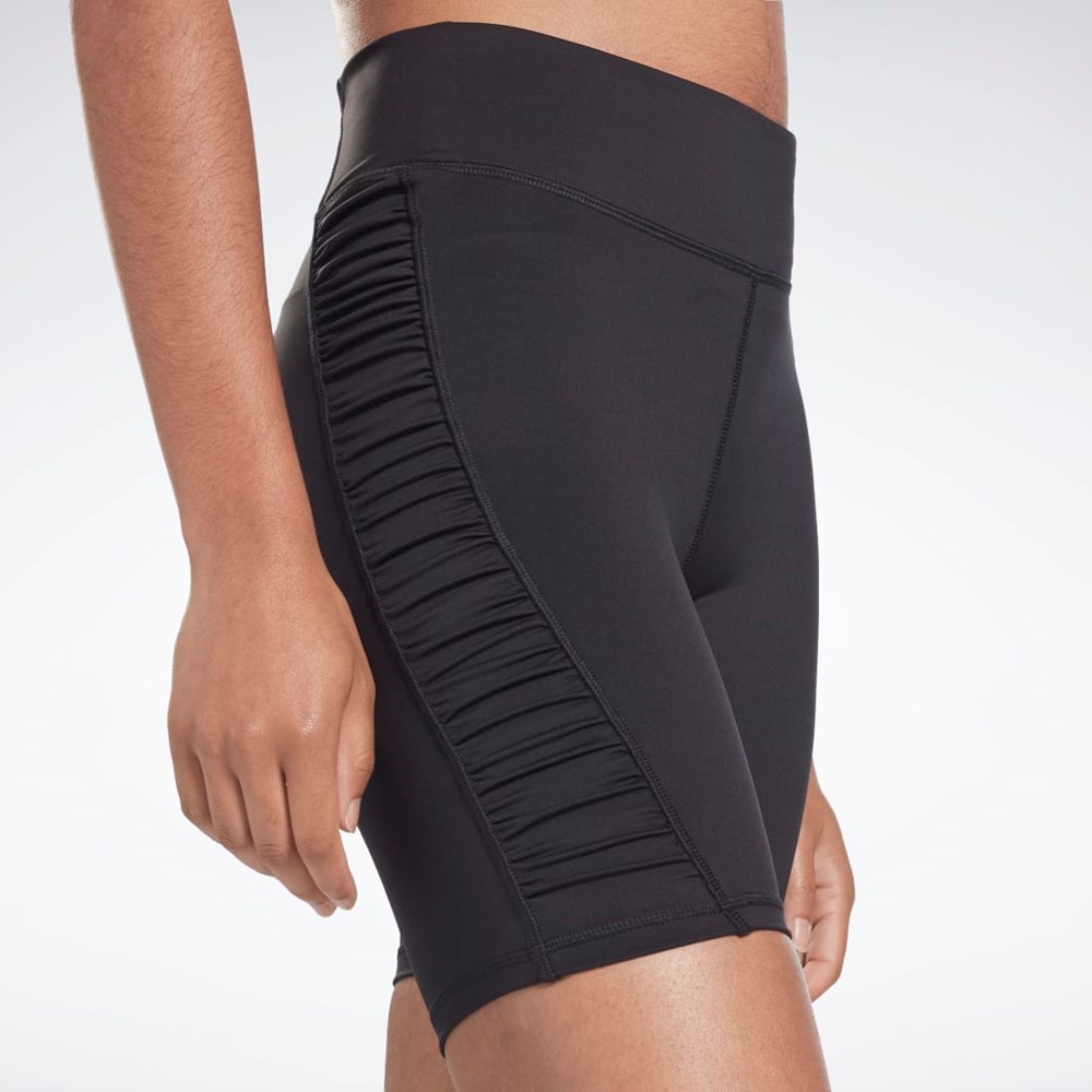 Reebok Studio Ruched High Rise Legging Shorts Negras | 34RJTYIDW