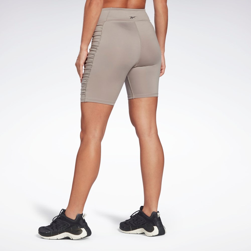 Reebok Studio Ruched High Rise Legging Shorts Gris | 43EYHZUDP