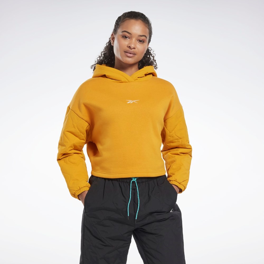 Reebok THERMOWARM+GRAPHENE Hoodie Bright Ochre | 04NUKYBGZ