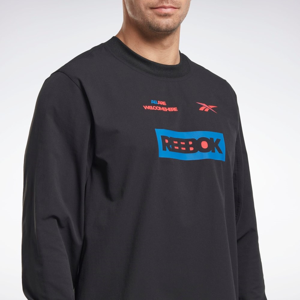 Reebok THERMOWARM+GRAPHENE Long Sleeve Capa Intermedia T-Shirt Negras | 23NOWEDHS