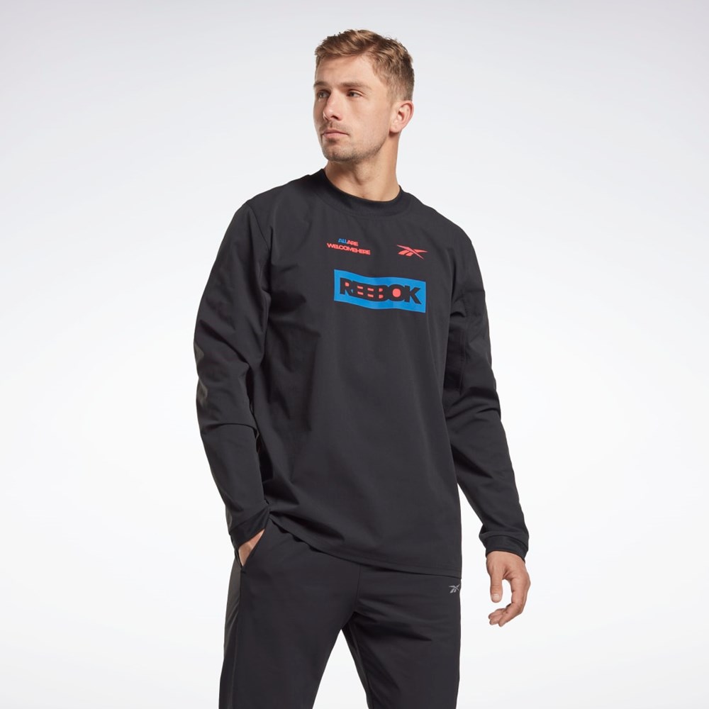Reebok THERMOWARM+GRAPHENE Long Sleeve Capa Intermedia T-Shirt Negras | 23NOWEDHS