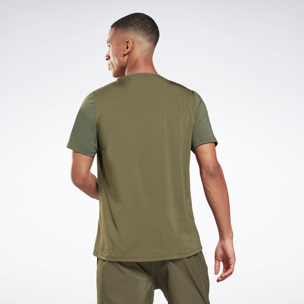 Reebok Tech Estilo Activchill Move T-Shirt Verde | 53QSGVJIK