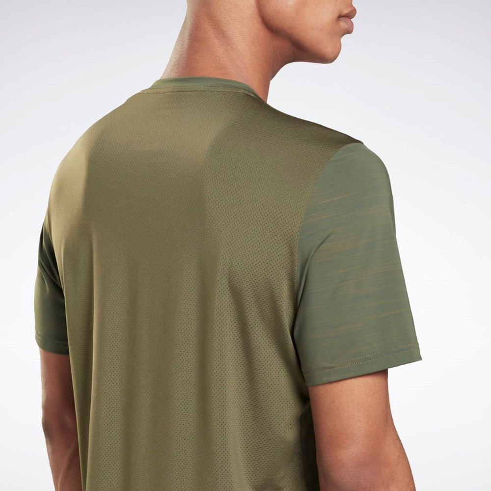 Reebok Tech Estilo Activchill Move T-Shirt Verde | 53QSGVJIK