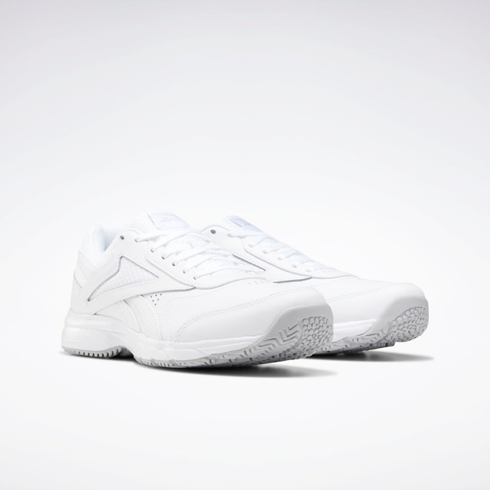 Reebok Trabajo N Cushion 4.0 Anchos Shoes Blancas Gris Blancas | 86QZJFCDE