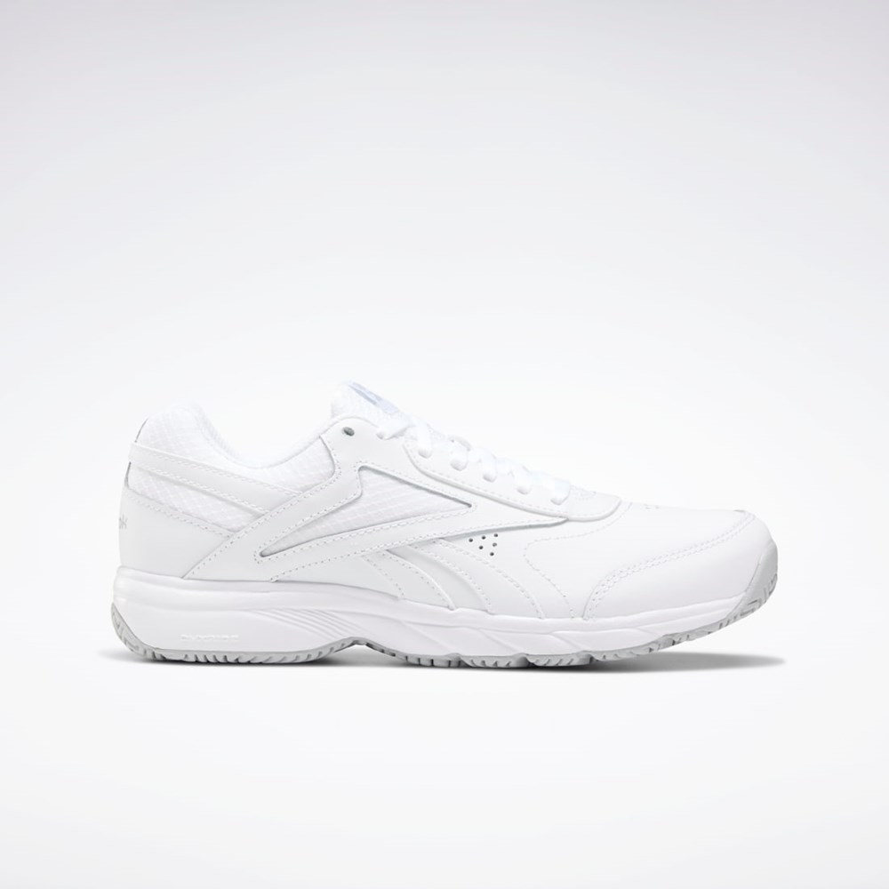 Reebok Trabajo N Cushion 4.0 Anchos Shoes Blancas Gris Blancas | 86QZJFCDE