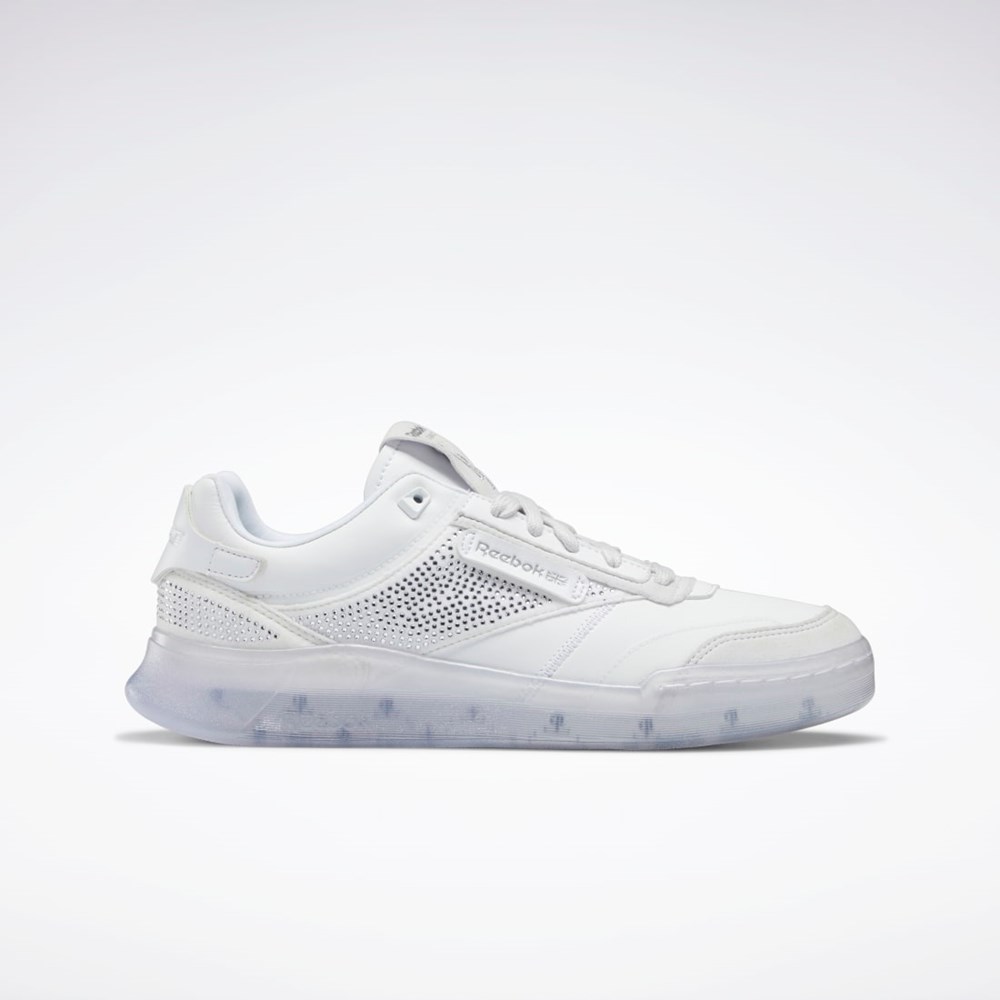Reebok Très Rasché Club C Legacy Diamanté Shoes Blancas Plateadas | 35CPHLRBS