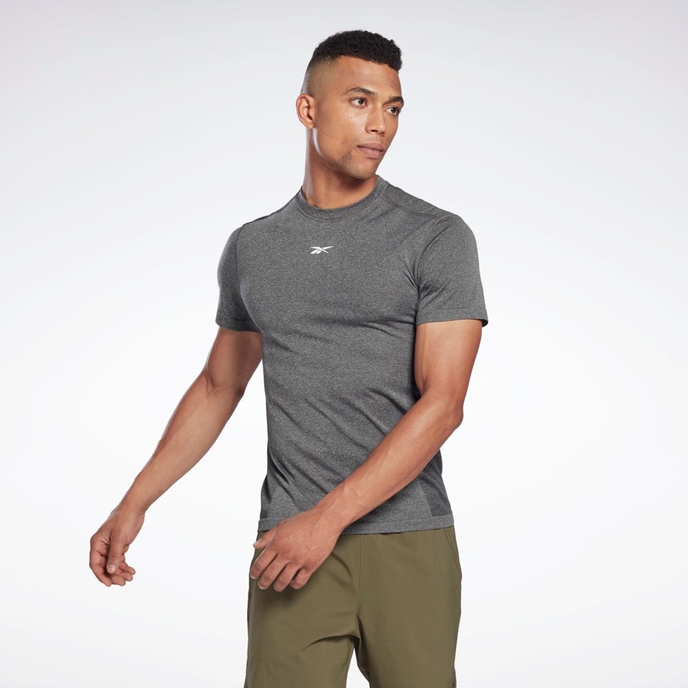 Reebok United By Fitness MyoKnit Seamless T-Shirt Negras | 40FVMLUNG