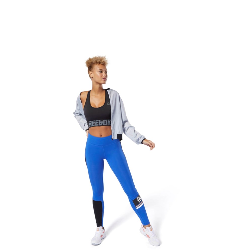 Reebok WOR Meet You There Seamless Acolchado Bra Negras | 32EYGTNUB