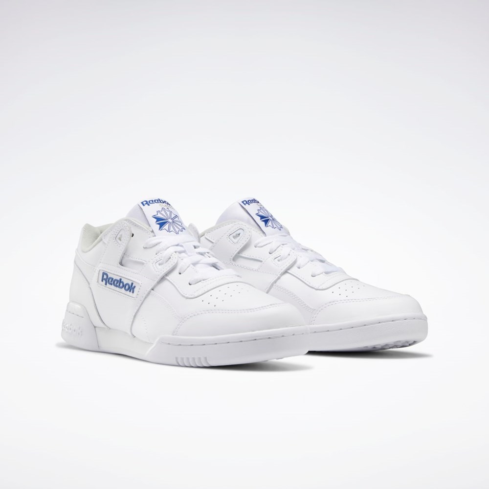 Reebok Workout Plus Shoes Blancas Azul Real | 40IKYBZSQ