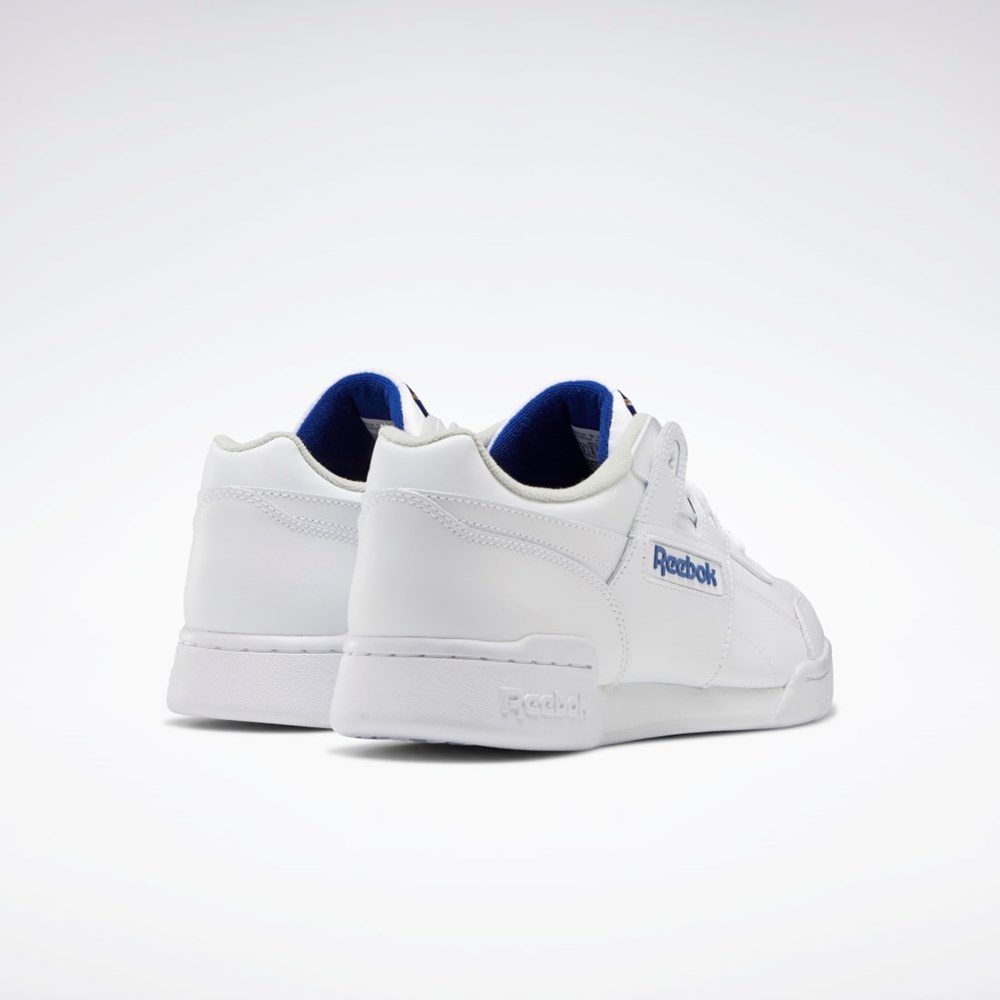 Reebok Workout Plus Shoes Blancas Azul Real | 40IKYBZSQ