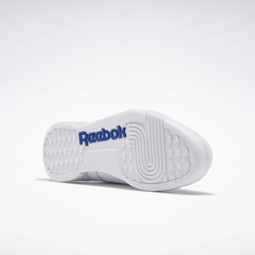 Reebok Workout Plus Shoes Blancas Azul Real | 40IKYBZSQ