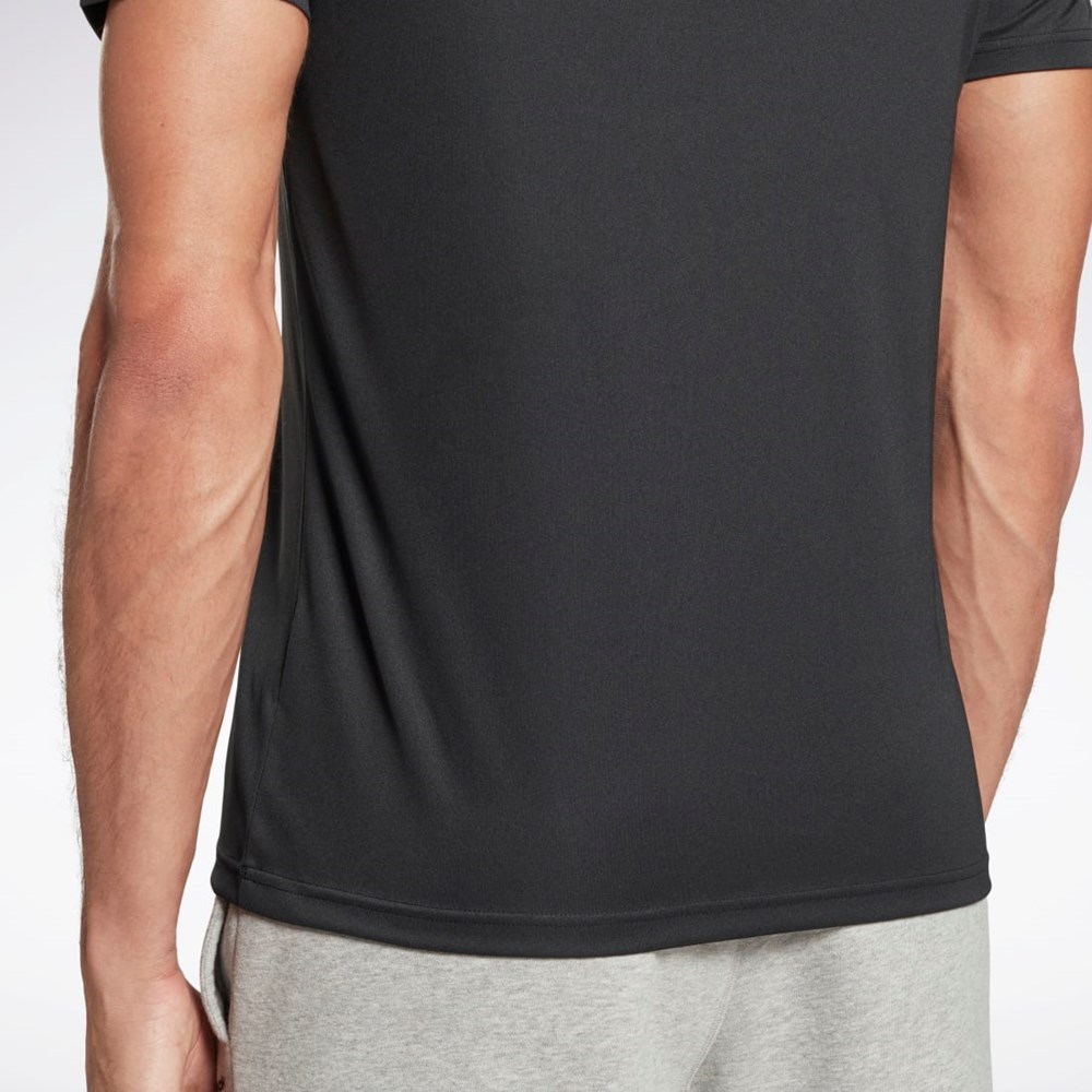 Reebok Workout Ready Estampadas T-Shirt Negras | 75VDQUITY