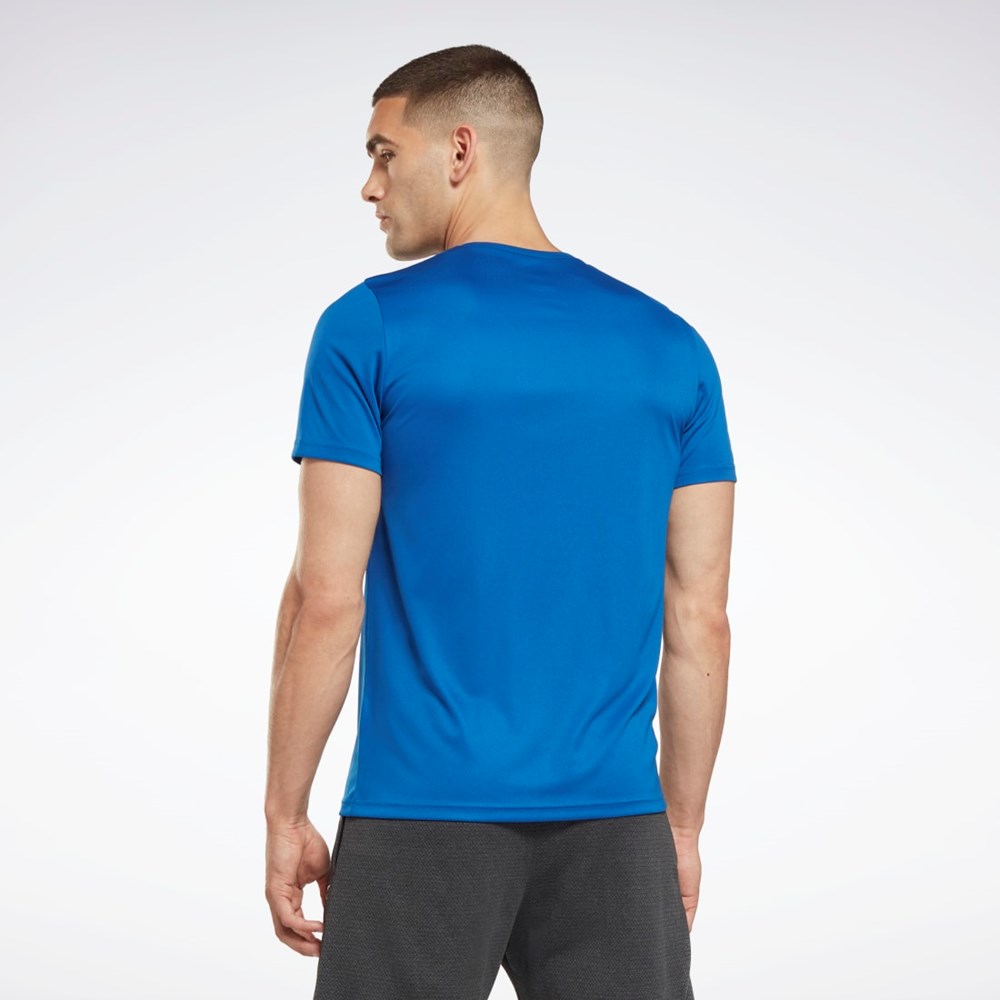 Reebok Workout Ready Estampadas T-Shirt Azules | 75VPGOUJH
