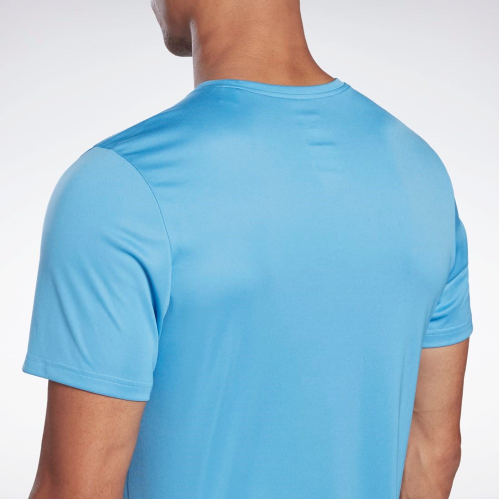 Reebok Workout Ready Estampadas T-Shirt Azules | 90AVLMPES