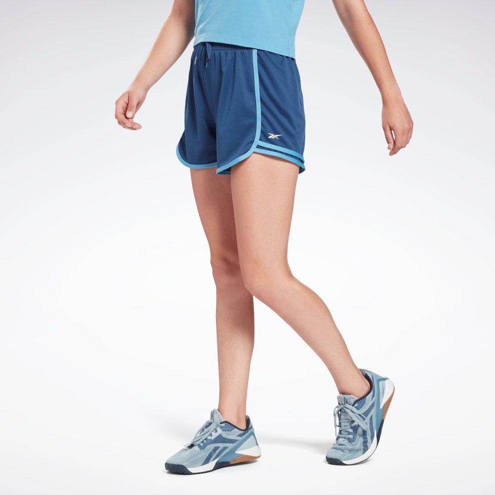 Reebok Workout Ready High-Rise Shorts Azules | 53VXCFMOK
