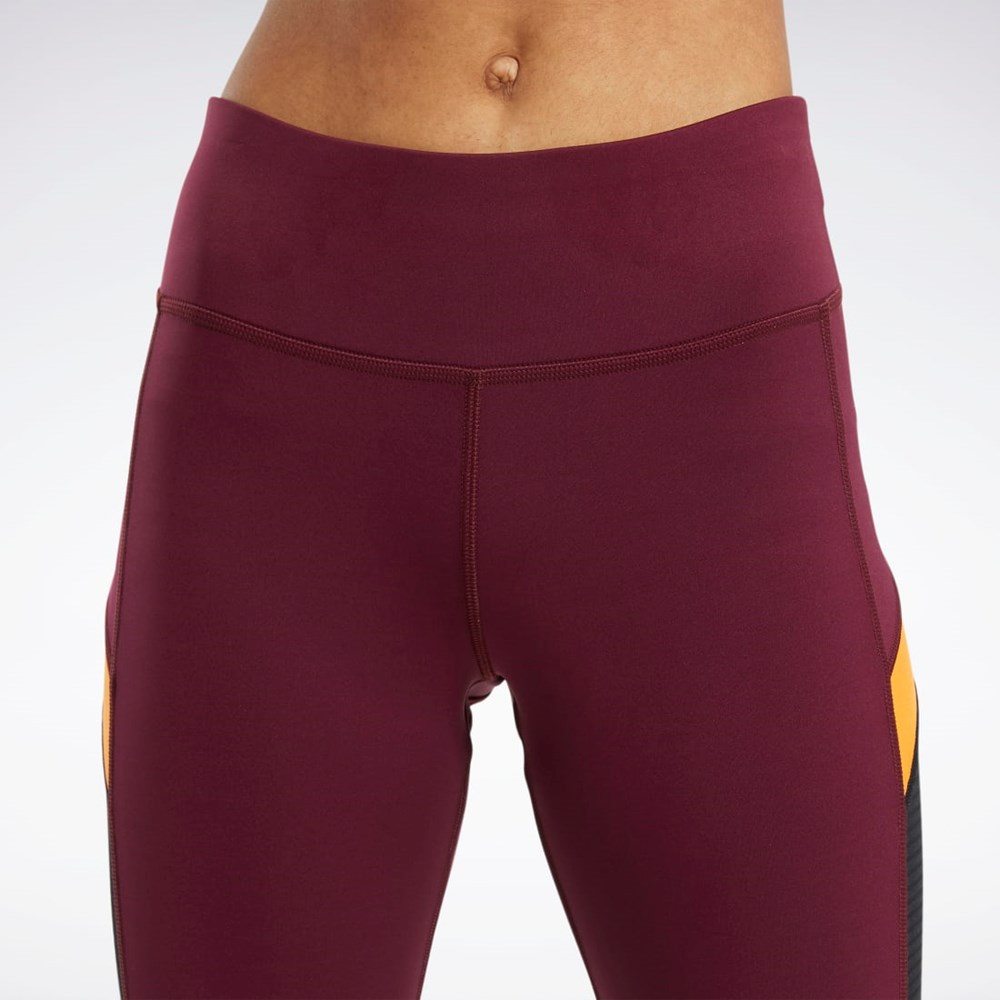 Reebok Workout Ready Mesh Capri Tights Burdeos | 75YZANEIB