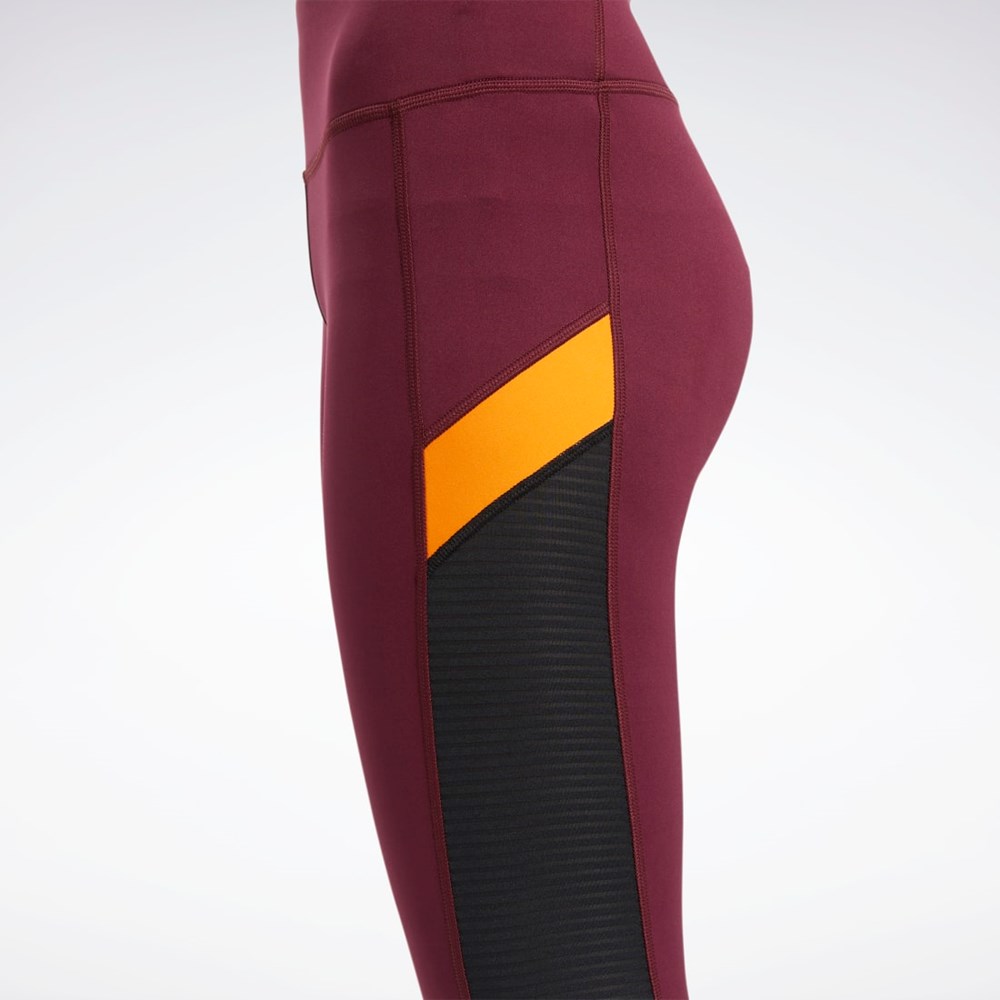 Reebok Workout Ready Mesh Capri Tights Burdeos | 75YZANEIB