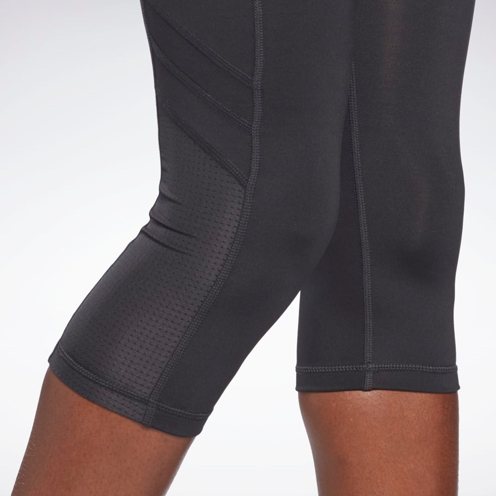 Reebok Workout Ready Mesh Capri Tights Negras | 53MLETRVS