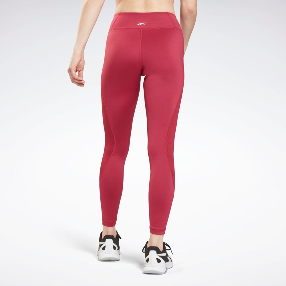 Reebok Workout Ready Mesh Leggings Punch Berry | 71LETRGVF