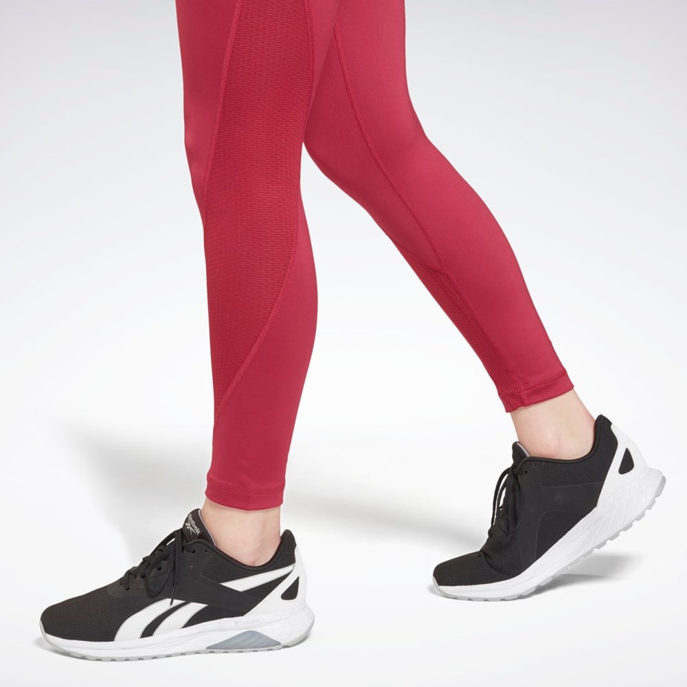 Reebok Workout Ready Mesh Leggings Punch Berry | 71LETRGVF