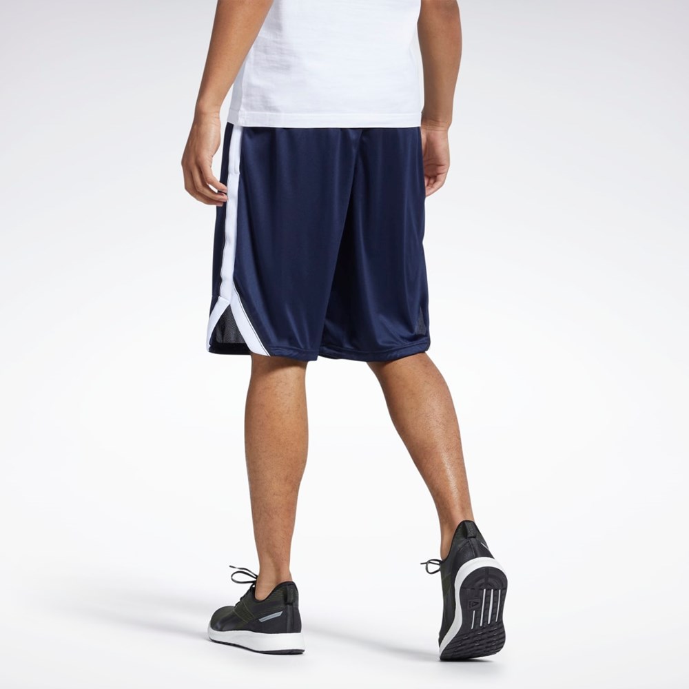 Reebok Workout Ready Mesh Shorts Azul Marino | 92AJCSOWH