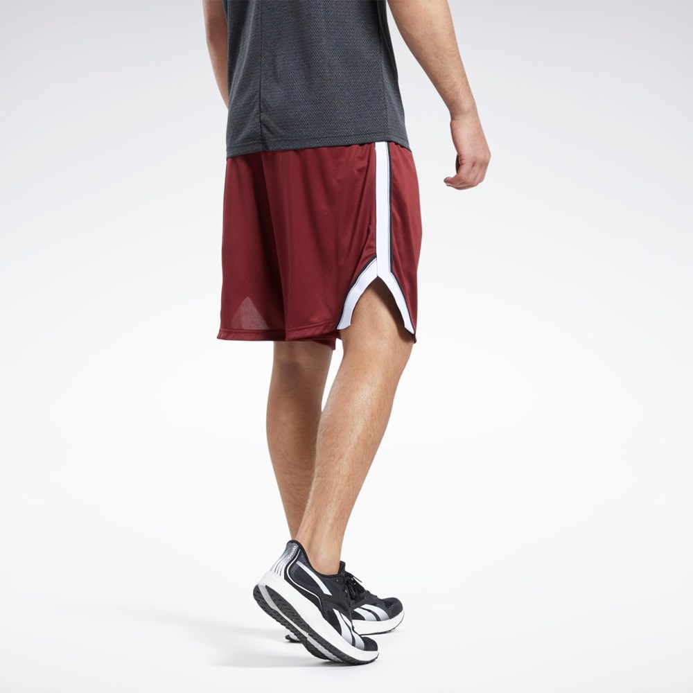 Reebok Workout Ready Mesh Shorts Burdeos | 14XLABOJP