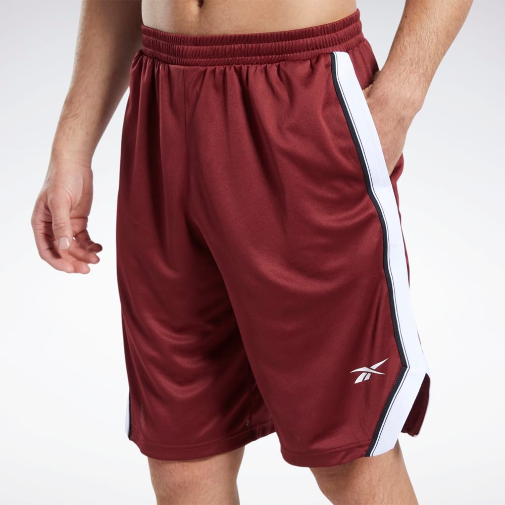 Reebok Workout Ready Mesh Shorts Burdeos | 14XLABOJP