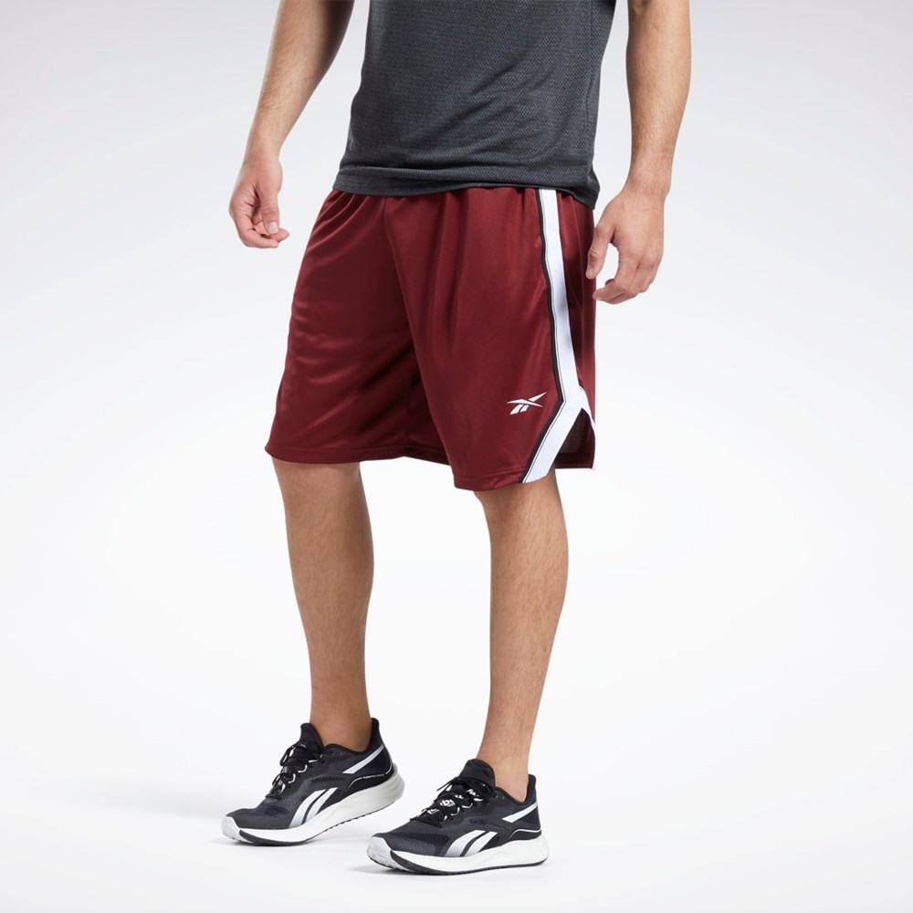 Reebok Workout Ready Mesh Shorts Burdeos | 14XLABOJP