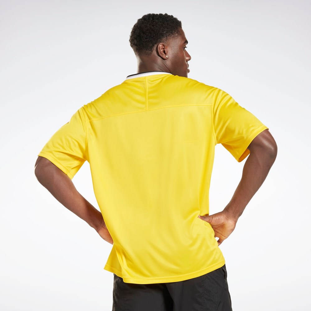Reebok Workout Ready Mesh T-Shirt Amarillo | 74OCMNSTF