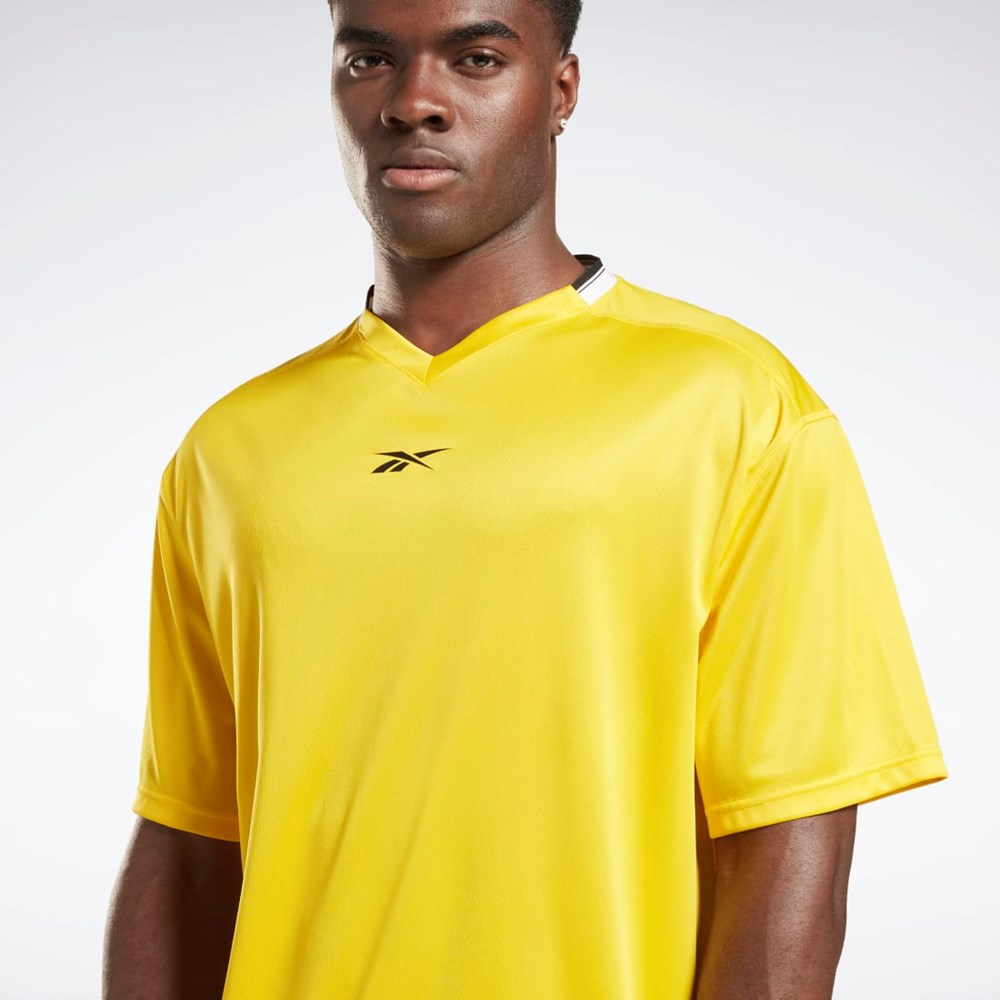 Reebok Workout Ready Mesh T-Shirt Amarillo | 74OCMNSTF