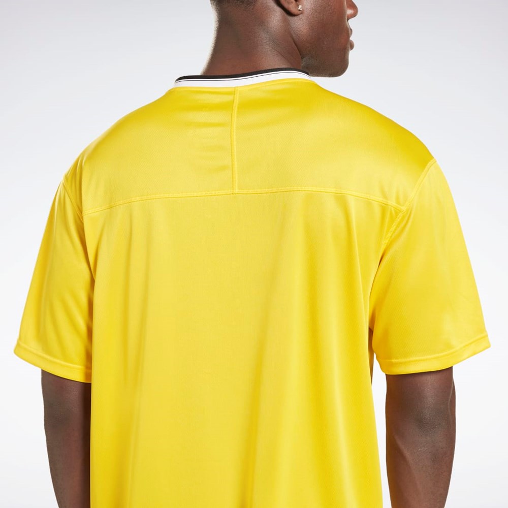 Reebok Workout Ready Mesh T-Shirt Amarillo | 74OCMNSTF