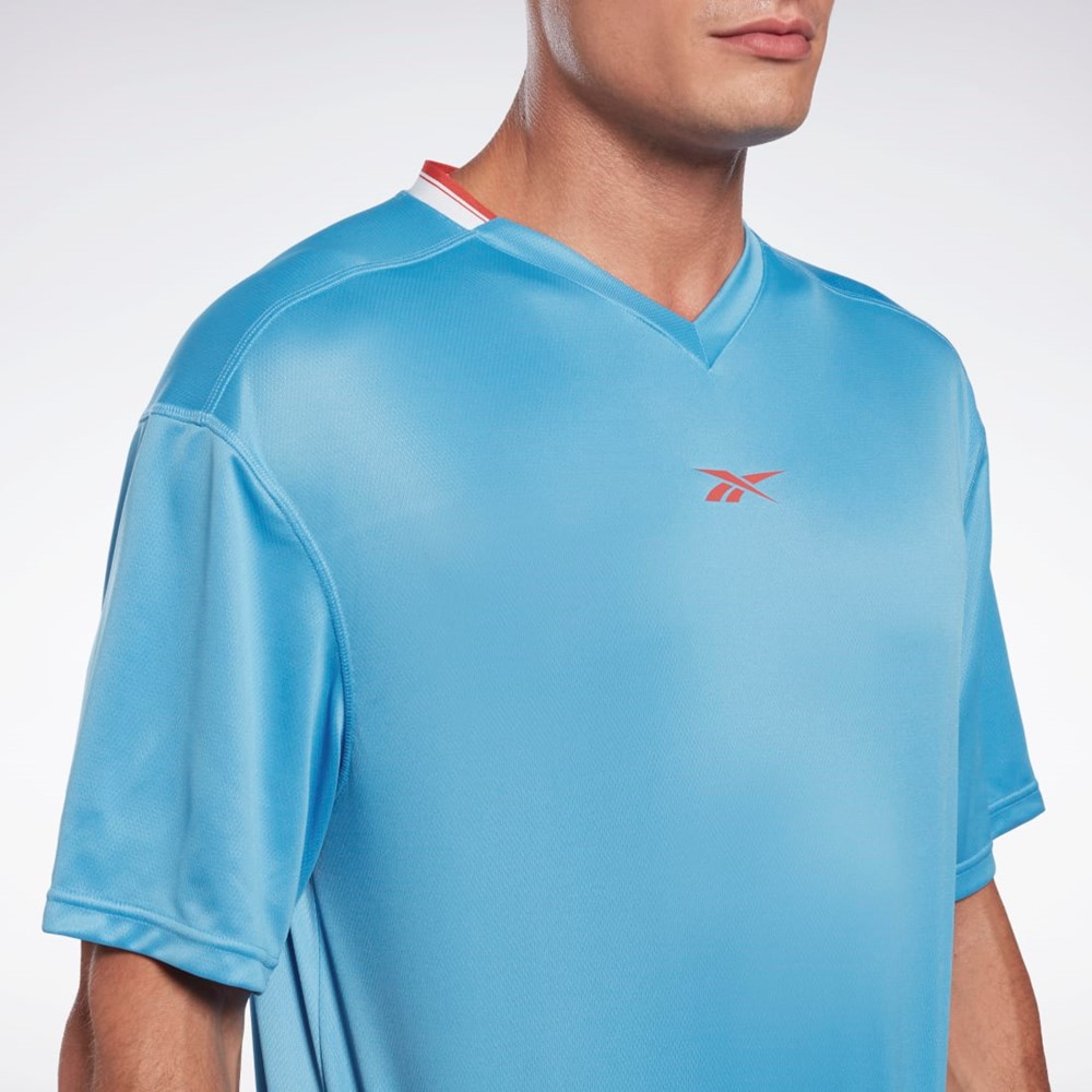 Reebok Workout Ready Mesh T-Shirt Azules | 07ZQBCEMF