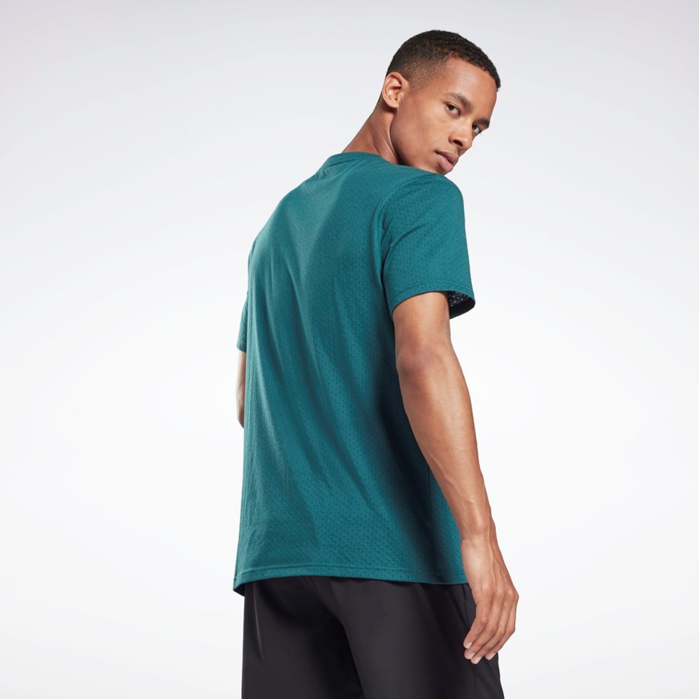 Reebok Workout Ready Mesh T-Shirt Midnight Pine | 50ZATWRIF