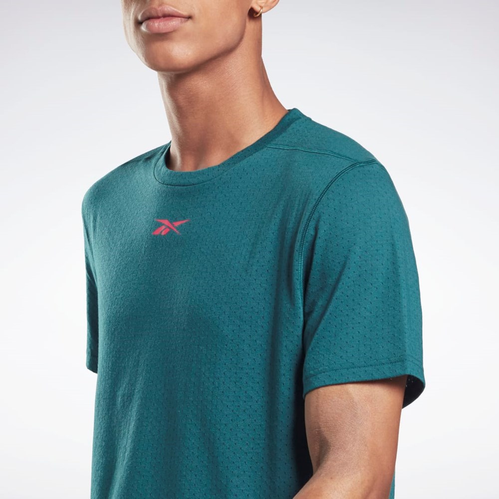 Reebok Workout Ready Mesh T-Shirt Midnight Pine | 50ZATWRIF