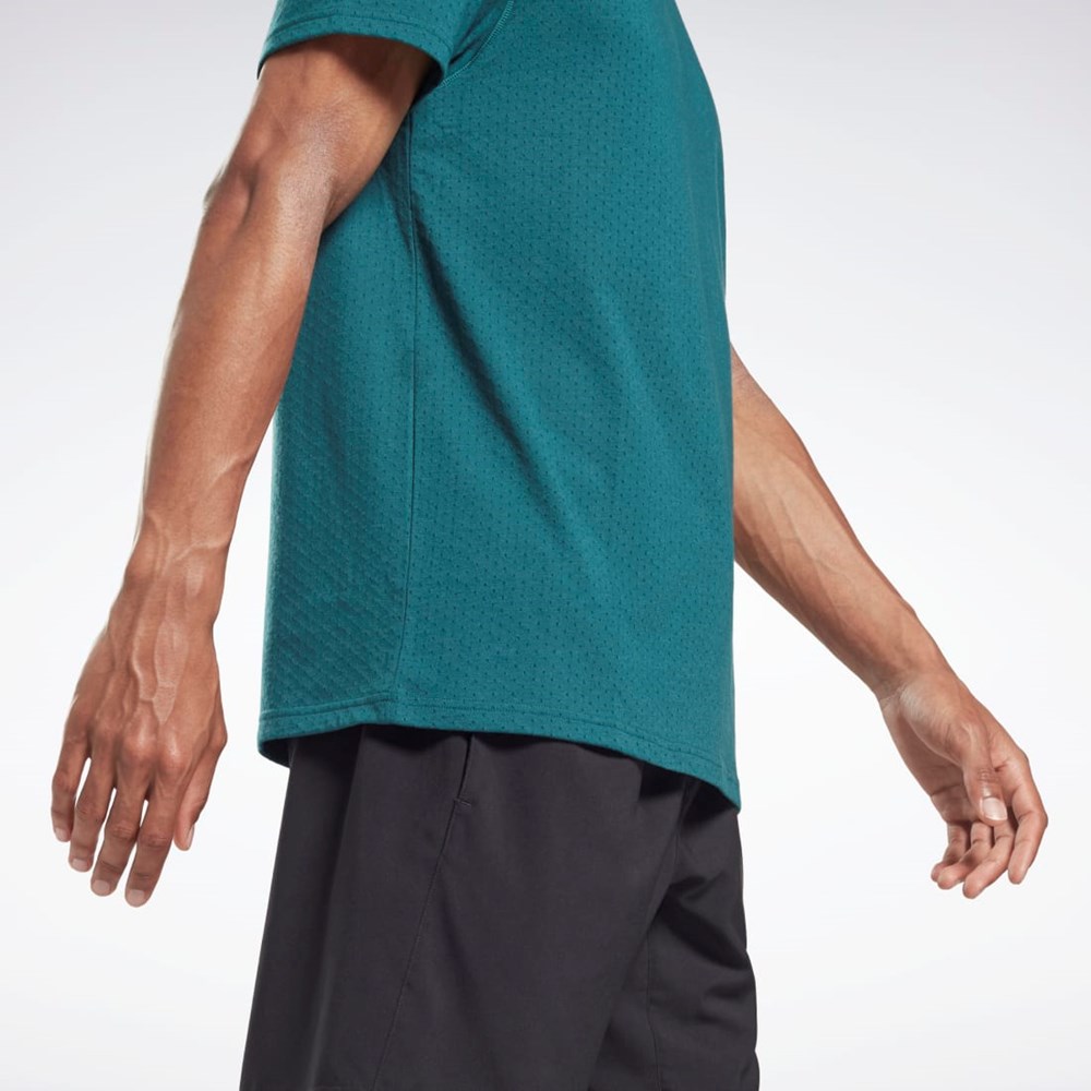 Reebok Workout Ready Mesh T-Shirt Midnight Pine | 50ZATWRIF