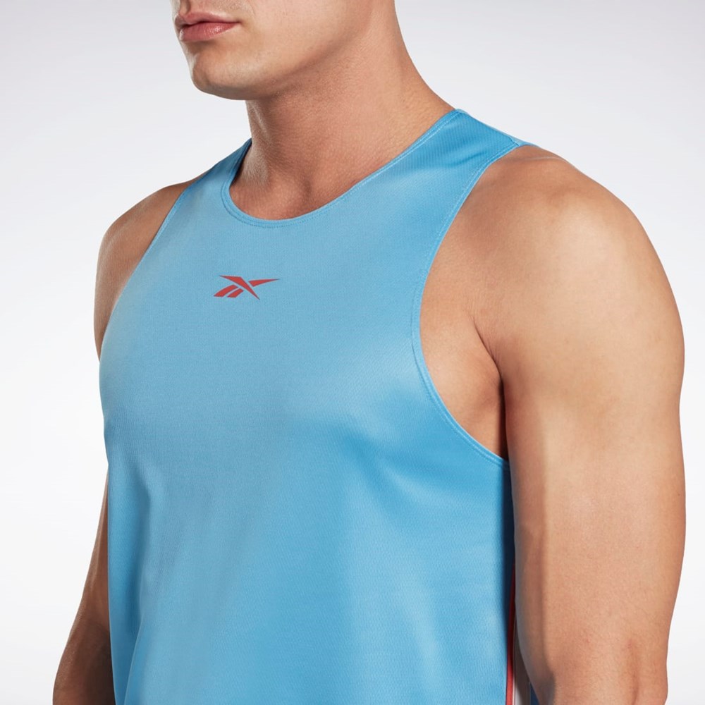 Reebok Workout Ready Mesh Tank Top Azules | 85KMVBOGC