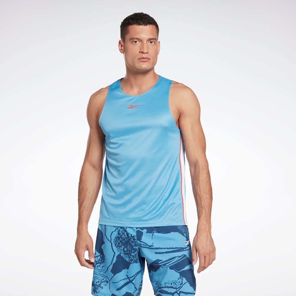 Reebok Workout Ready Mesh Tank Top Azules | 85KMVBOGC