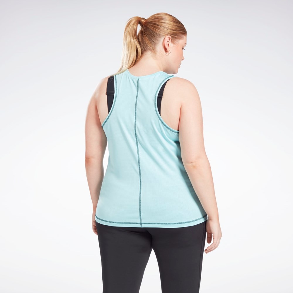 Reebok Workout Ready Mesh Tank Top (Plus Size) Digital Glow | 92NGUDMLW