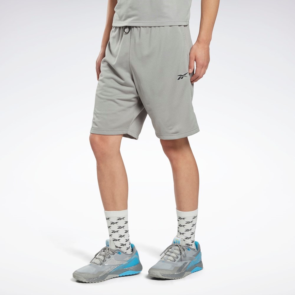 Reebok Workout Ready Mélange Shorts Gris | 90AFZDOXJ